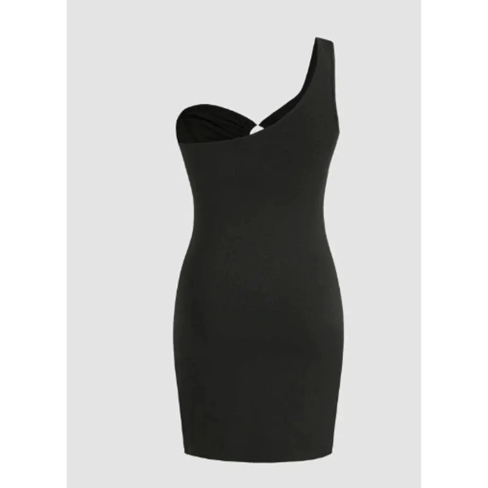 Cider Black One Shoulder Cut Out Mini / L - Picture 2 of 2